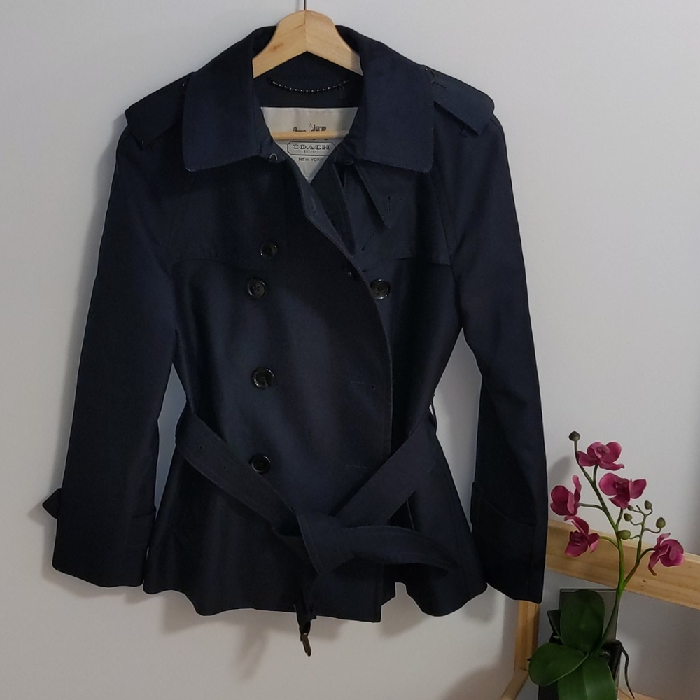 ✨COACH✨ Stylish & Classy Navy Trench Coat